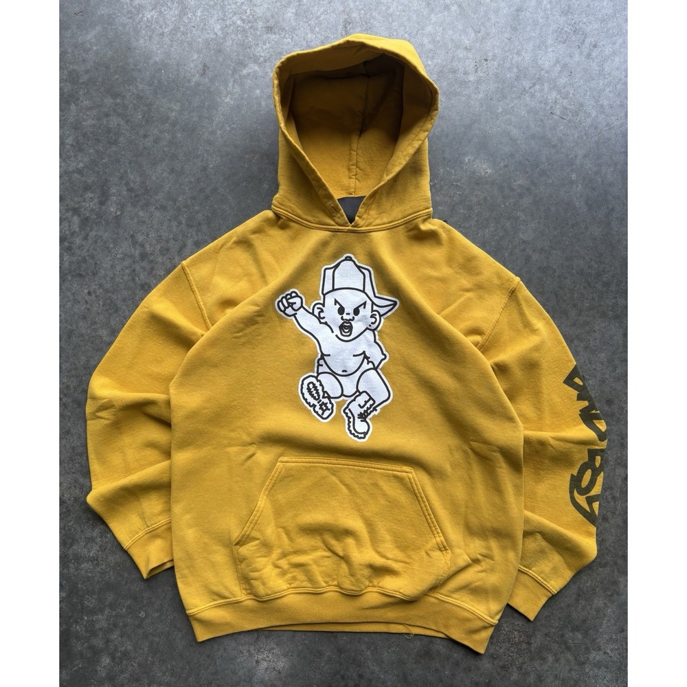 Vintage 2004 RARE Bad Boy Records Invisible Bully Rap Hip Hop Pullover Hoodie M